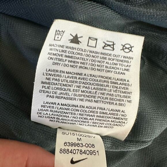 Nike Shield Golf Windproof Jacket Mens Medium Gray Blue Lightweight Activewear - Picture 10 of 10